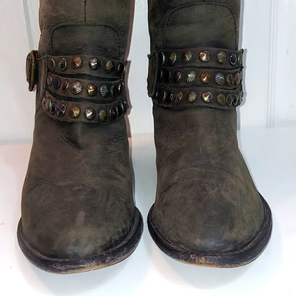 Steven Smoken Studded Western Over The Knee Boot Sz 6